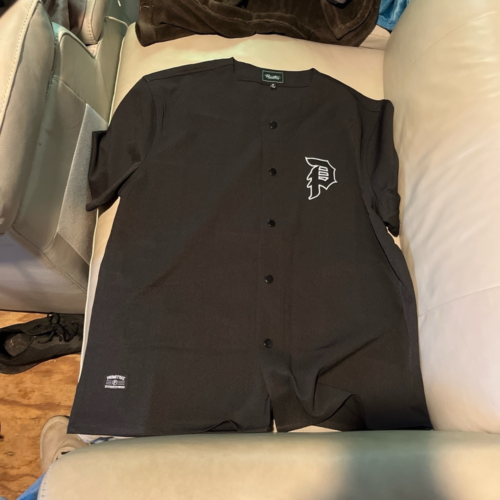 Primitive Black Button-Up Jersey